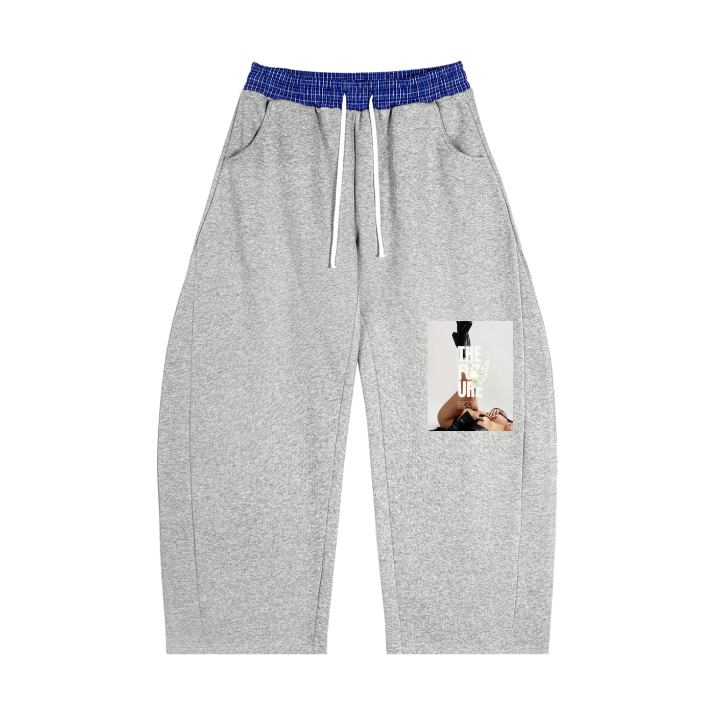 THE FUTURE - Plaid Waistband Barrel Sweatpants